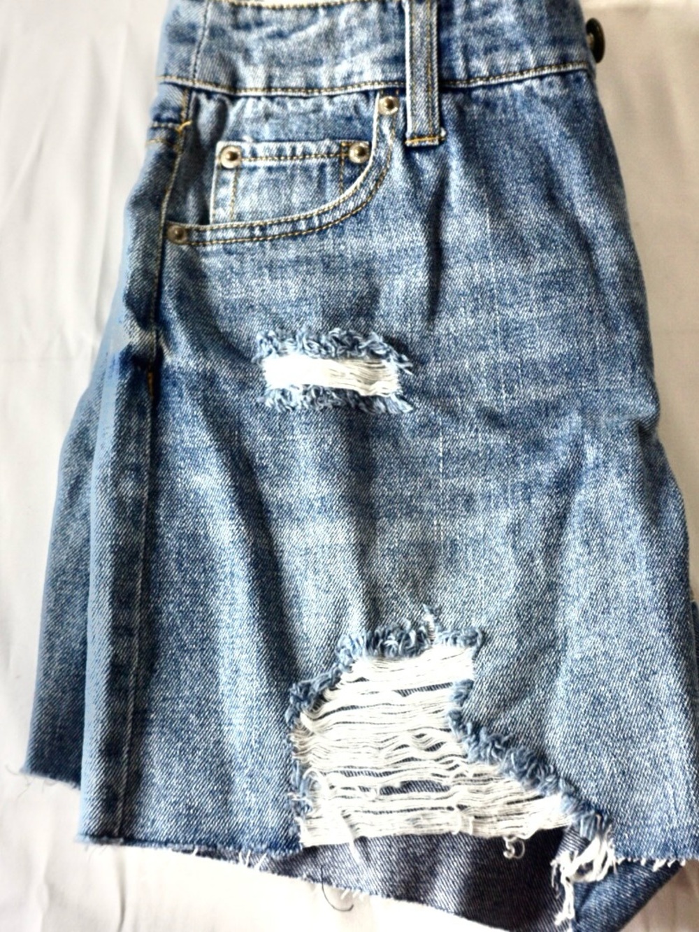 Hurley Blue Denim High-Rise Skirt
